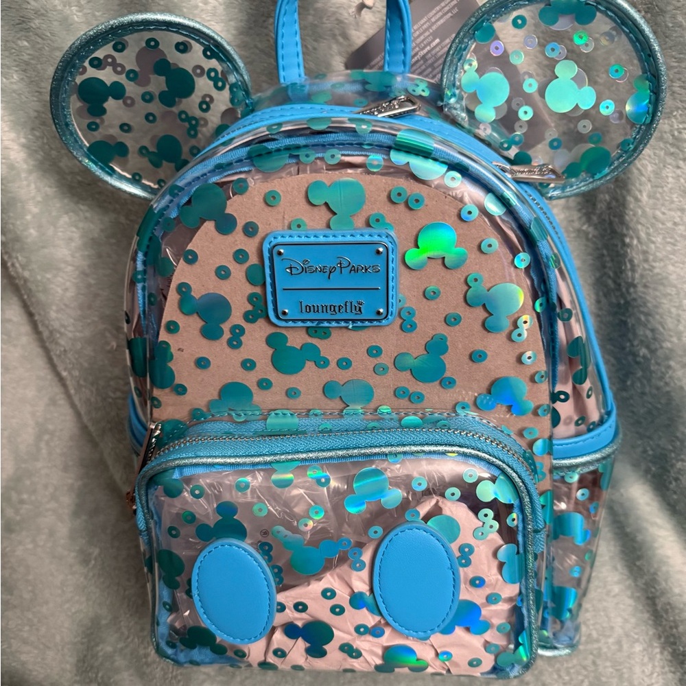 Disney Parks Mickey Mouse Ear Clear  Loungefly NWT